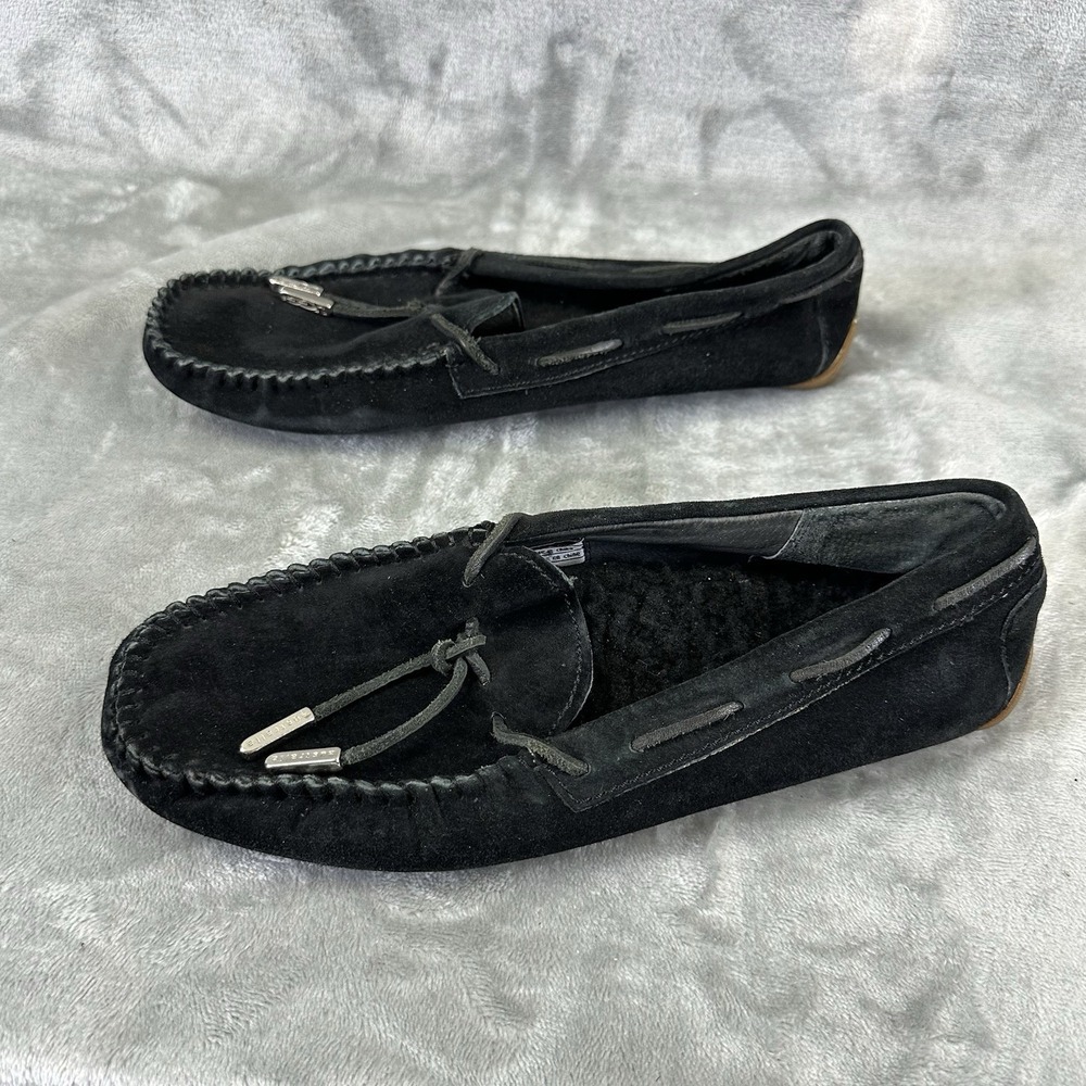 UGG Moccasin Women's 9 Black Slippers Driving Shoes - Picture 3 of 11